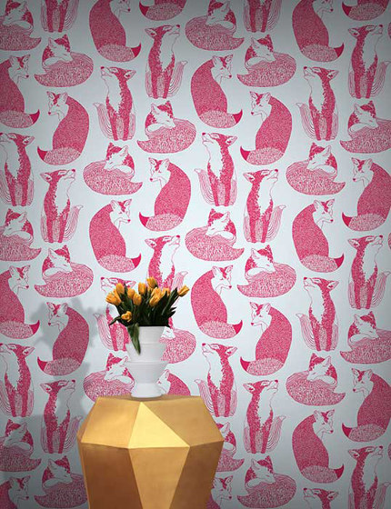 Daydreaming - Raspberry | Wall coverings / wallpapers | Feathr