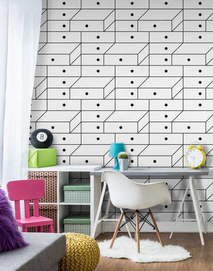 Drawer - Monochrome | Wall coverings / wallpapers | Feathr