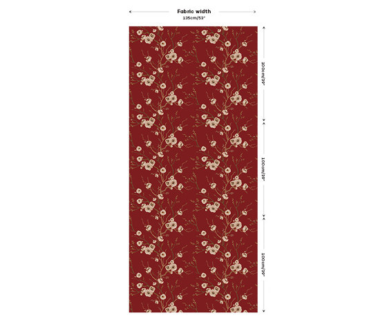 Eastern Secret Fabric - Red | Dekorstoffe | Feathr