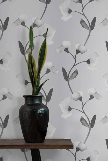 Flo - Grey | Wall coverings / wallpapers | Feathr