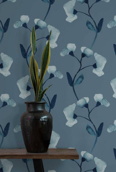 Flo - Teal | Wall coverings / wallpapers | Feathr
