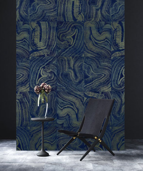 Geode Metallic - Azure Gold | Wall coverings / wallpapers | Feathr