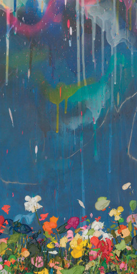 Glowing Shards - Blue | Peintures murales / art | Feathr