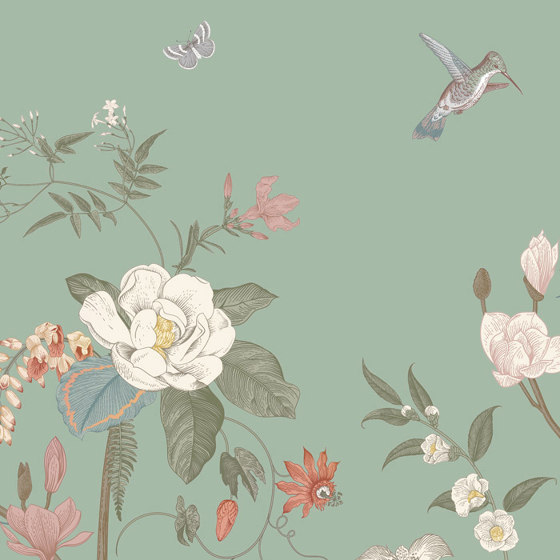 Hedgerow - Mint | Wall coverings / wallpapers | Feathr