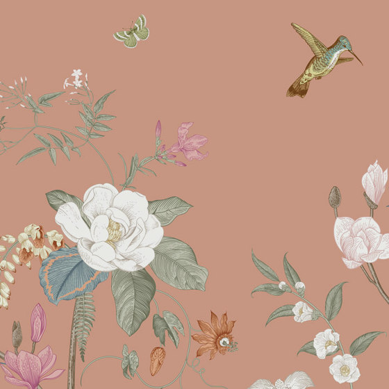 Hedgerow - Pink | Wall coverings / wallpapers | Feathr