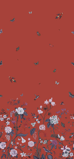 Hedgerow - Red | Wall coverings / wallpapers | Feathr