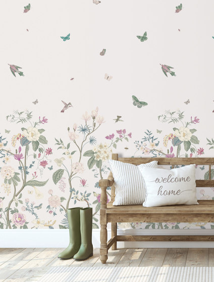 Hedgerow - White | Wall coverings / wallpapers | Feathr
