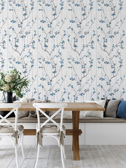 Himeji - Blue | Wall coverings / wallpapers | Feathr
