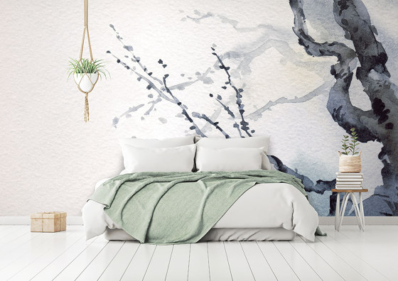 Ink Blossoms - Blue | Wall art / Murals | Feathr