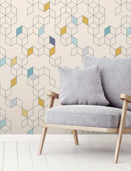 Keziah Day - Sand & Teal | Wall coverings / wallpapers | Feathr