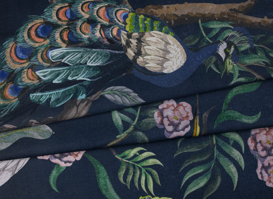 Kubla Khan Fabric - Midnight Blue | Tessuti decorative | Feathr