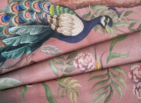 Kubla Khan Fabric - Rose | Drapery fabrics | Feathr