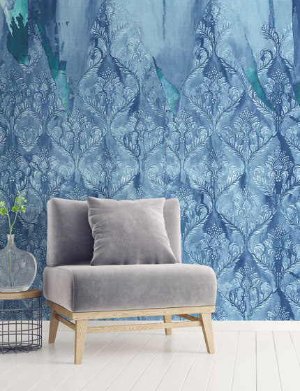 Layered with love - Blue | Wall coverings / wallpapers | Feathr