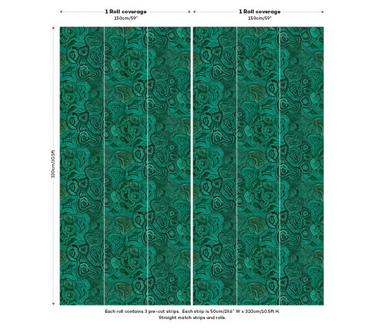 Malachite - Emerald | Wall coverings / wallpapers | Feathr