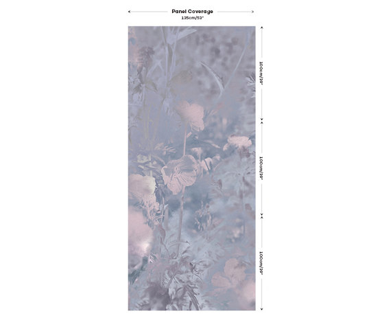 Meadow Geranium Fabric - Pink & Blue | Dekorstoffe | Feathr