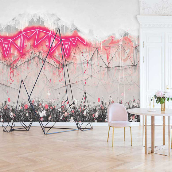 Neon Bunting - Soho Pink | Wall art / Murals | Feathr