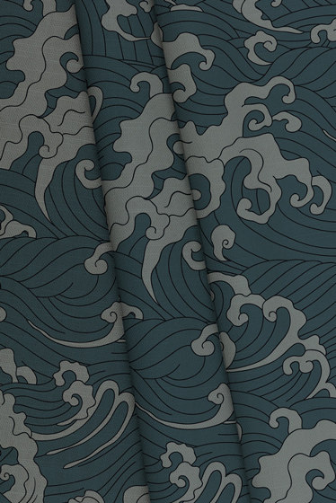 Ocean Spray Fabric - Dark Teal | Tissus de décoration | Feathr