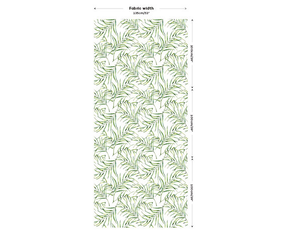 Palm Breeze Fabric - Green | Drapery fabrics | Feathr