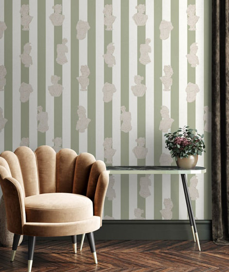 Pantheon - Green | Wall coverings / wallpapers | Feathr