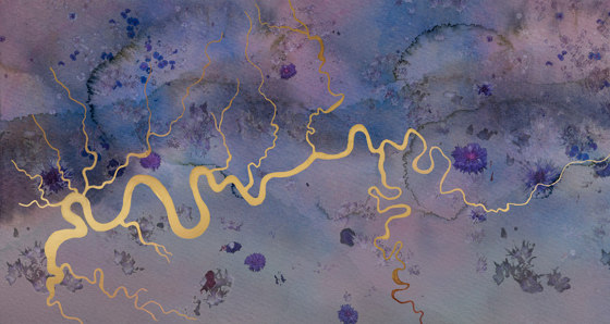 River - Blue Gold | Peintures murales / art | Feathr