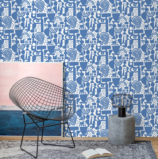 Supreme Bungalow - Blue | Wall coverings / wallpapers | Feathr