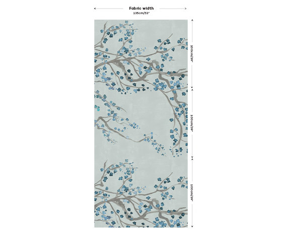 Takeda Fabric - Blue | Drapery fabrics | Feathr