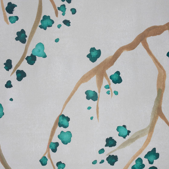 Takeda Fabric - Green Blossom | Dekorstoffe | Feathr