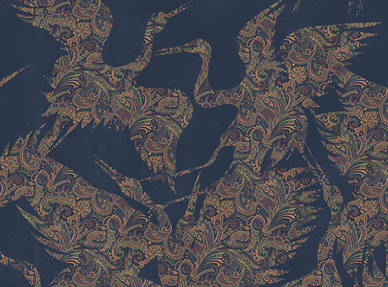 The Swoop Fabric - Blue | Tessuti decorative | Feathr
