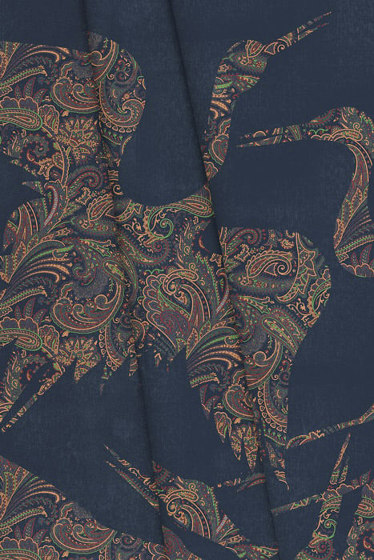The Swoop Fabric - Blue | Drapery fabrics | Feathr