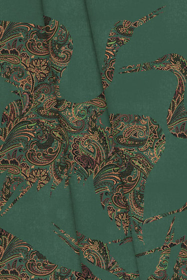 The Swoop Fabric - Green | Dekorstoffe | Feathr