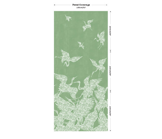 The Swoop Fabric - Light Green | Tissus de décoration | Feathr