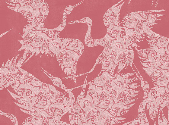 The Swoop Fabric - Pink | Drapery fabrics | Feathr