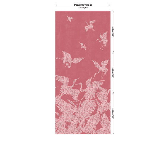 The Swoop Fabric - Pink | Dekorstoffe | Feathr