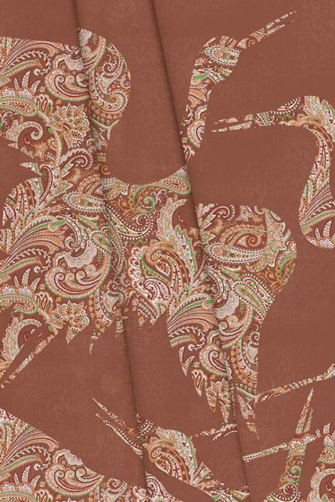 The Swoop Fabric - Red | Drapery fabrics | Feathr