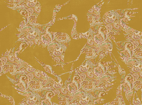 The Swoop Fabric - Yellow | Drapery fabrics | Feathr