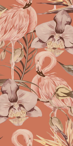 Tropical Shore - Terracotta | Wall coverings / wallpapers | Feathr