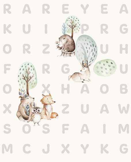 Word Search Animal - Cream | Wandbilder / Kunst | Feathr