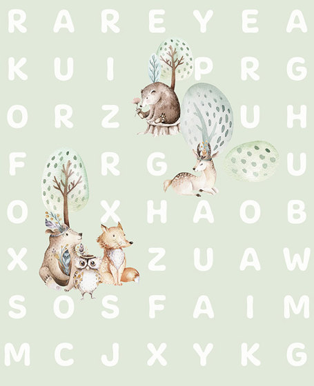 Word Search Animal - Green | Wandbilder / Kunst | Feathr