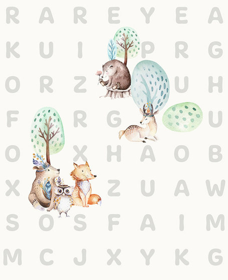 Word Search Animal - White | Quadri / Murales | Feathr