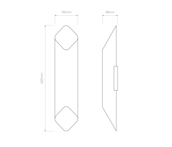 Ako 600 Phase | Matt White / Gold | Wall lights | Astro Lighting