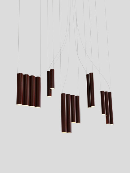 Silo 14 - Glossy Oxblood | Suspended lights | Lambert et Fils