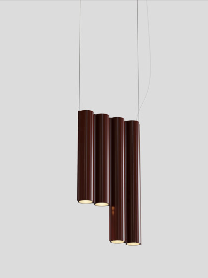 Silo 4SE - Glossy Oxblood | Suspended lights | Lambert et Fils