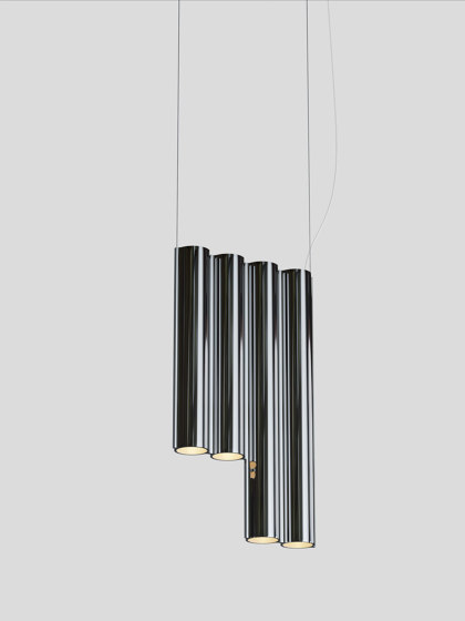 Silo 4SE - Mirror Polished Aluminum | Suspended lights | Lambert et Fils