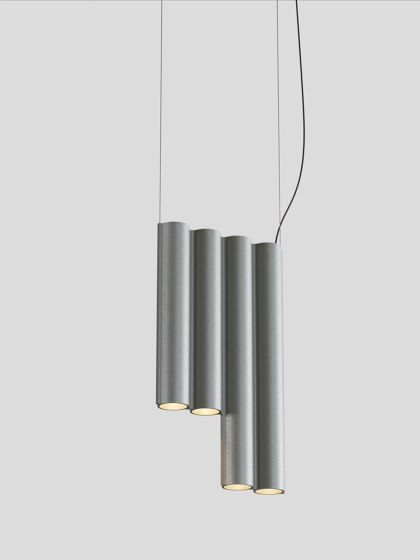 Silo 4SE - Tumbled Aluminum | Lampade sospensione | Lambert et Fils