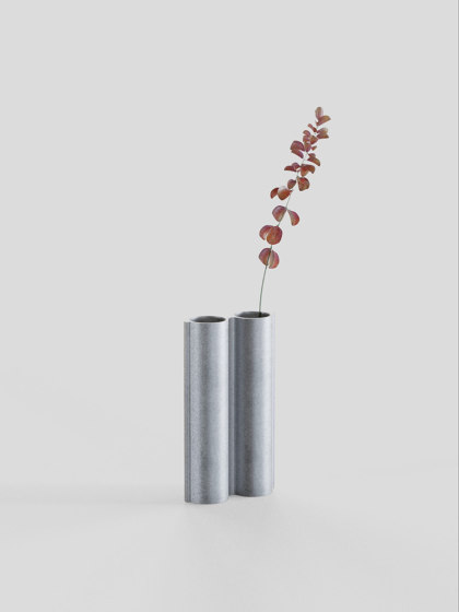 Silo Vase 2VK - Tumbled Aluminum | Vases | Lambert et Fils