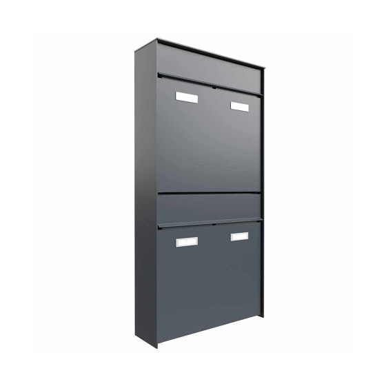 2 x 1x2 Design surface-mounted letterbox system GOETHE AP - RAL of your choice | Buzones | Briefkasten Manufaktur