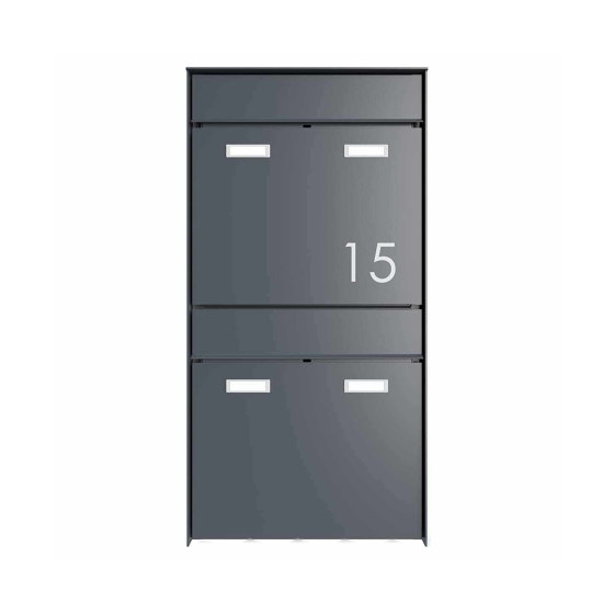 2 x 1x2 Design surface-mounted letterbox system GOETHE AP - RAL of your choice | Buzones | Briefkasten Manufaktur