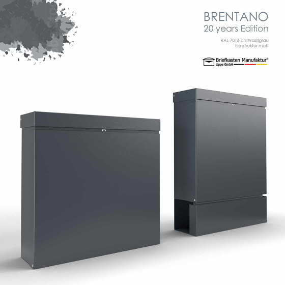Design Briefkasten BRENTANO - 20 years Edition - RAL 7016 anthrazitgrau | Briefkästen | Briefkasten Manufaktur