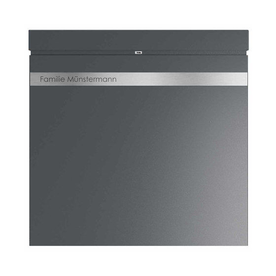 Buzón BRENTANO con compartimento para periódicos - Design Elegance 3 - RAL 7016 gris antracita | Buzones | Briefkasten Manufaktur