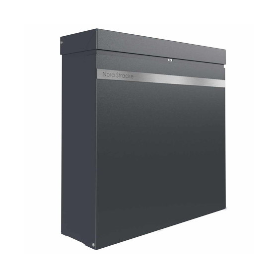 BRENTANO letterbox with newspaper compartment - Design Elegance 3 - RAL 7016 anthracite grey | Mailboxes | Briefkasten Manufaktur